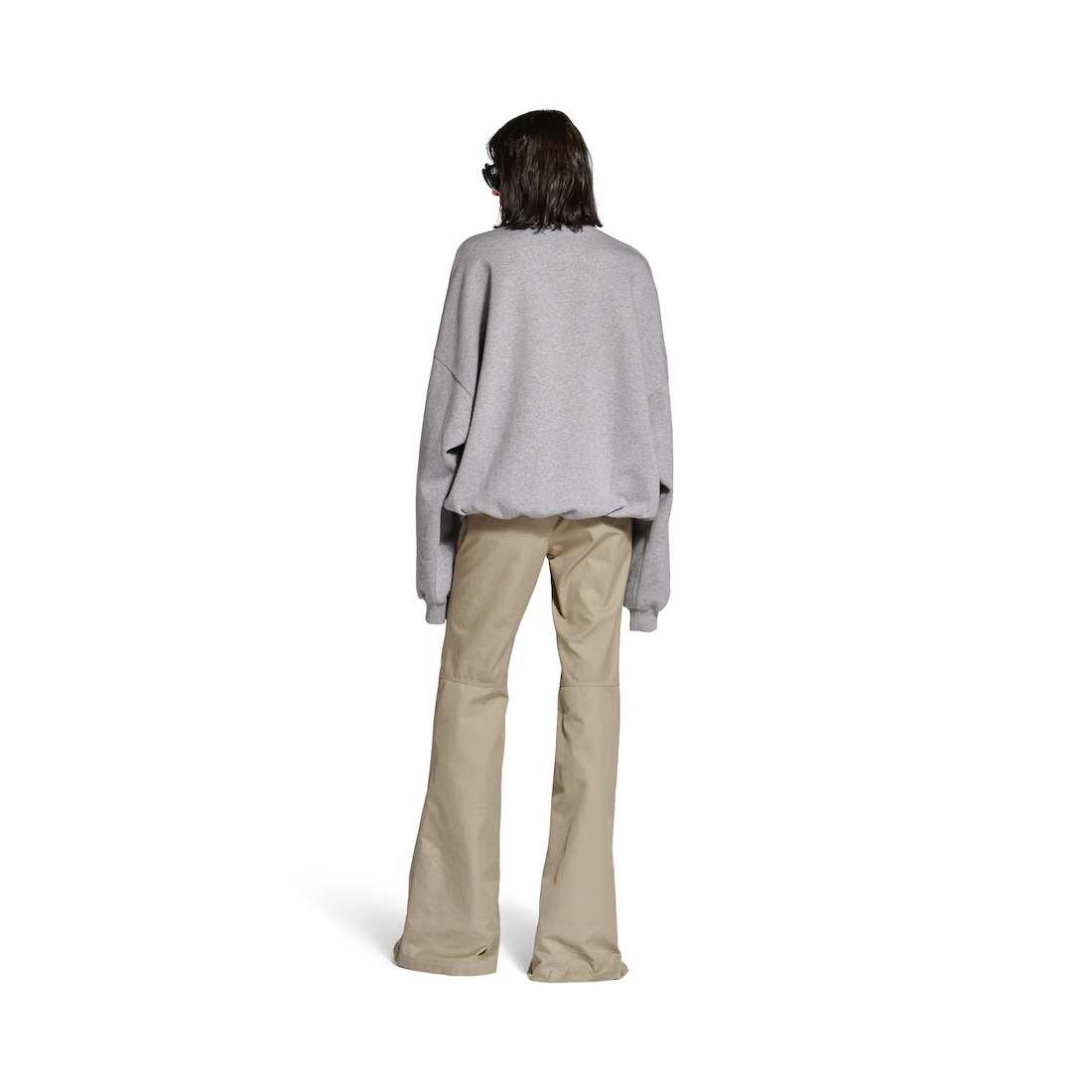Women's Flared Pants in Military Beige - 4