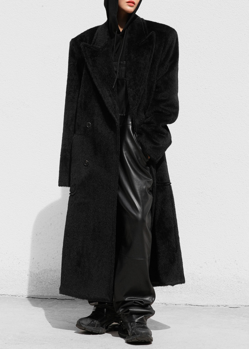 Jaylene Oversized Wool Coat - Black 3