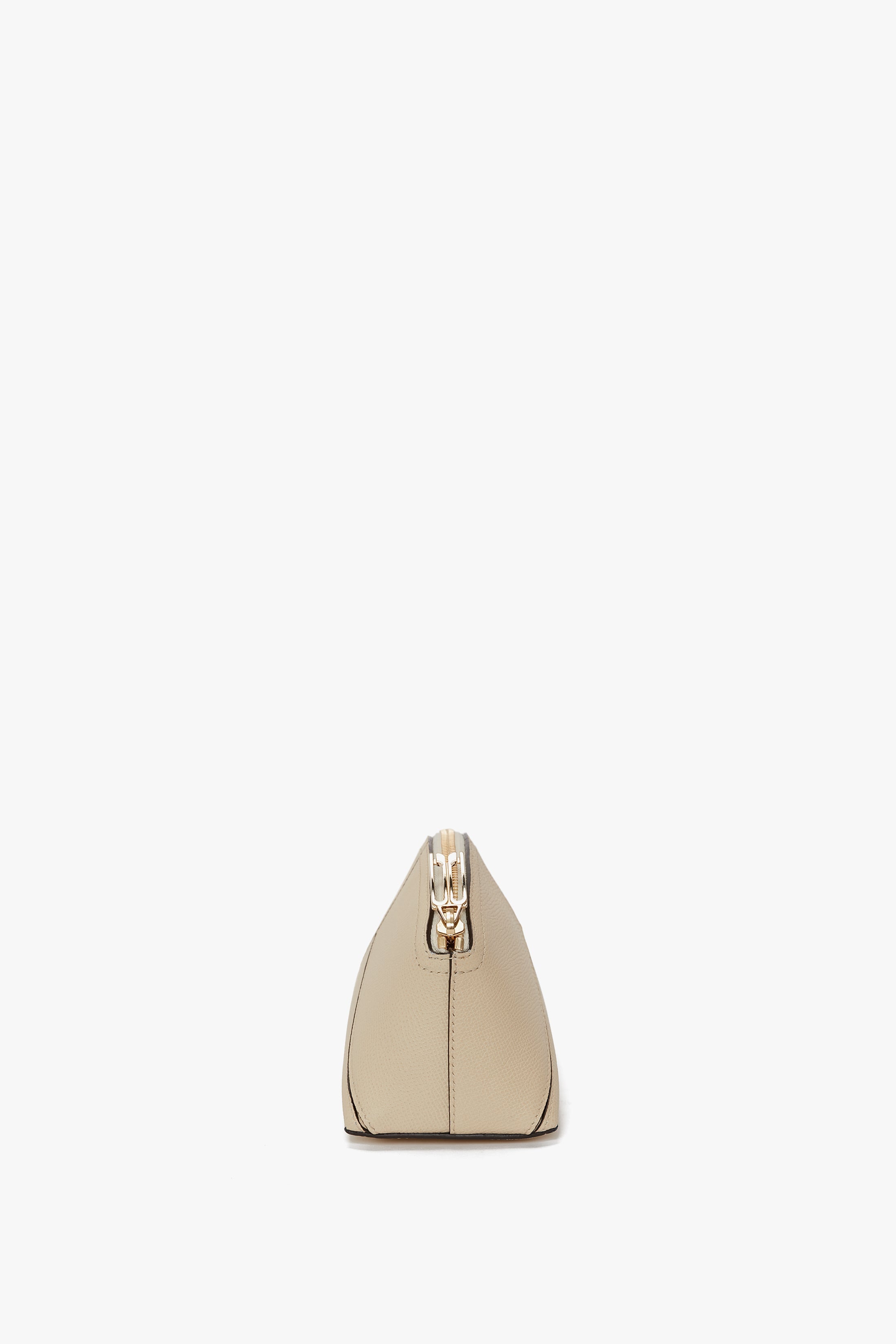 Exclusive Victoria Mini Wash Bag In Ivory Leather - 3