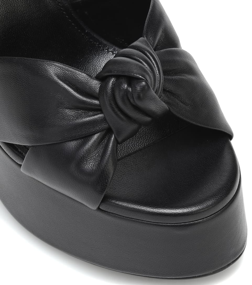 Bianca 125 leather platform sandals - 6