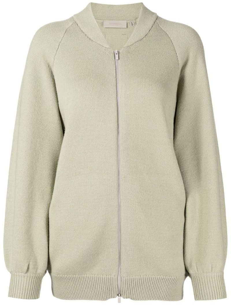 zip-up knitted jacket 1