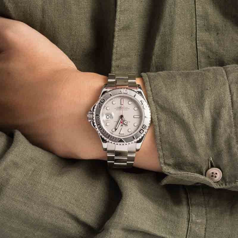 Rolex Yacht-Master 40 Ref 16622 Platinum Dial & Bezel - 5