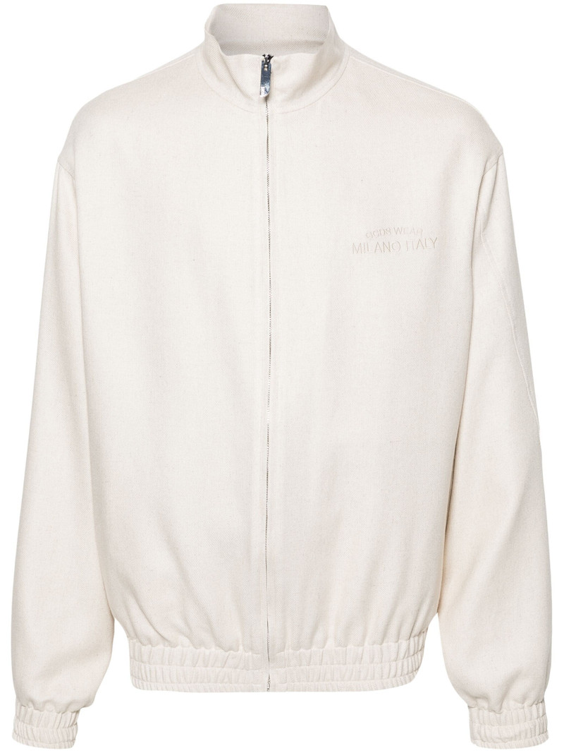 embroidered-logo sport jacket - 1