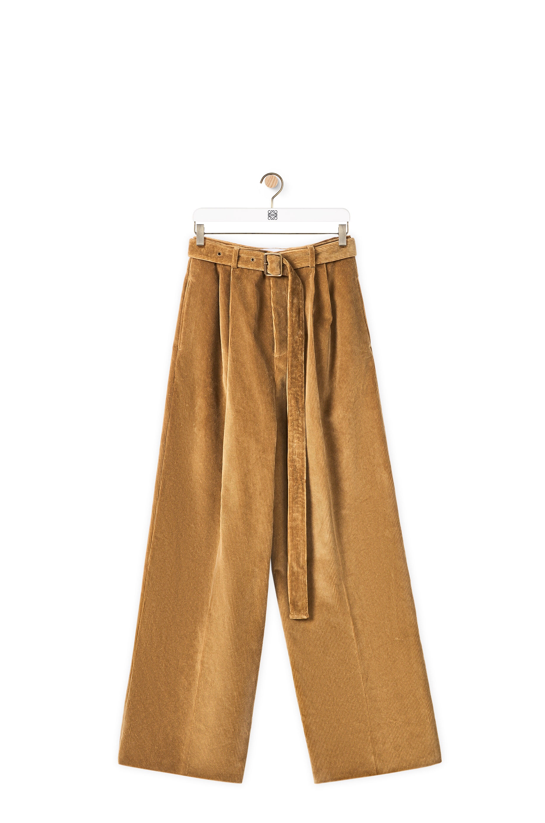 Double pleated trousers in corduroy - 1