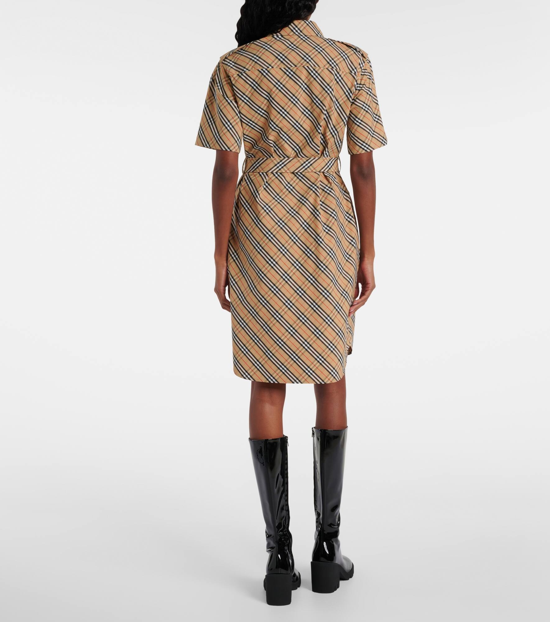 Burberry Check cotton shirt dress - 3