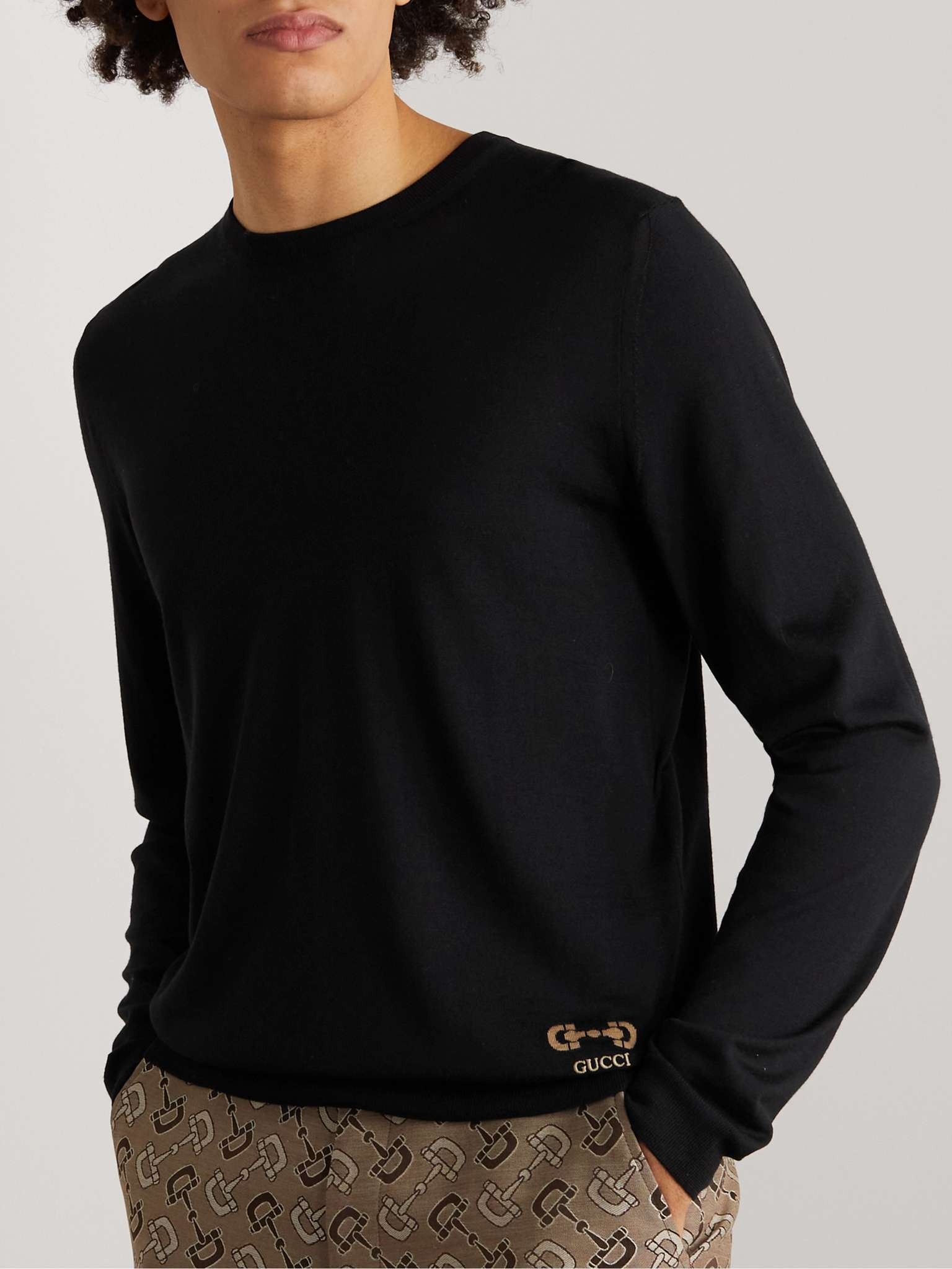 Logo-Embroidered Wool Sweater - 4