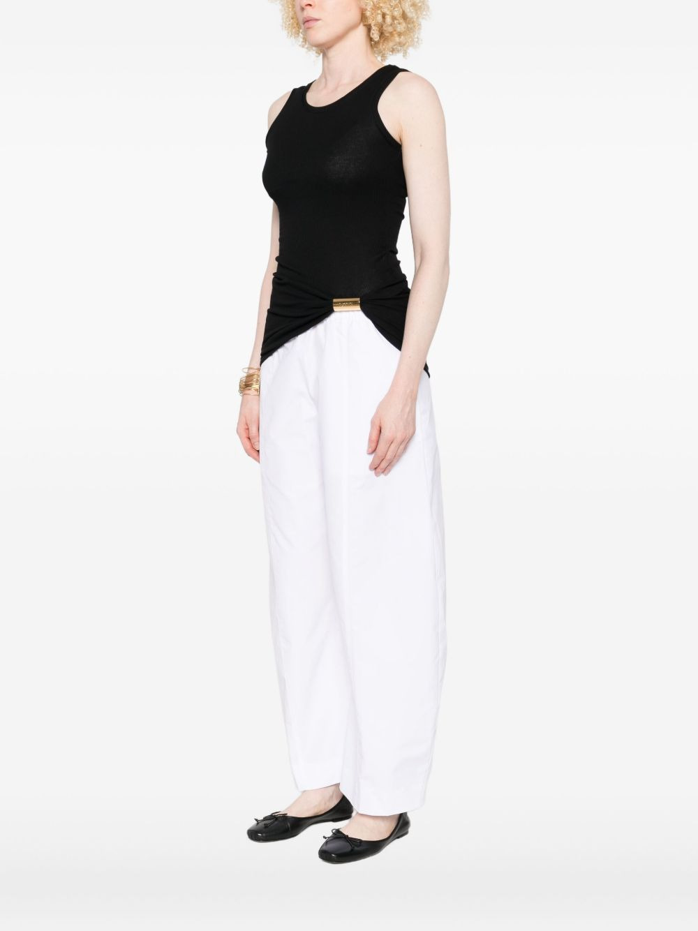 ribbed clasp-detail top - 3