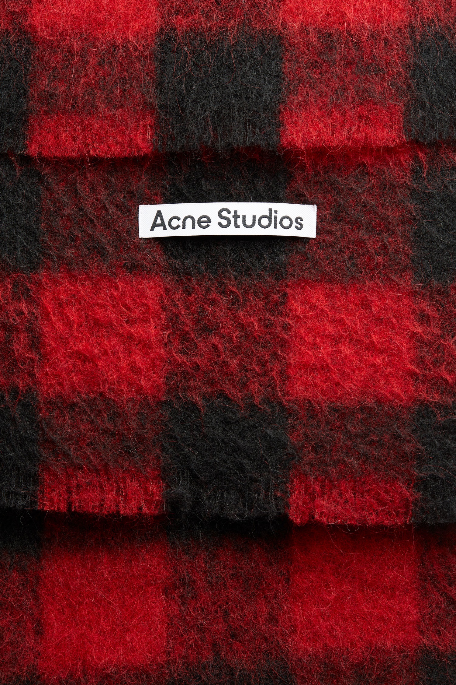 Checked scarf red/black - 4