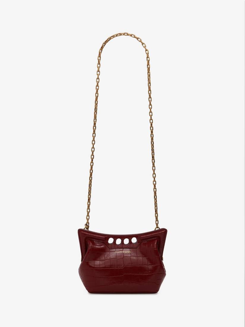 Women's The Peak Bag Mini With Chain in Dark Red - 5