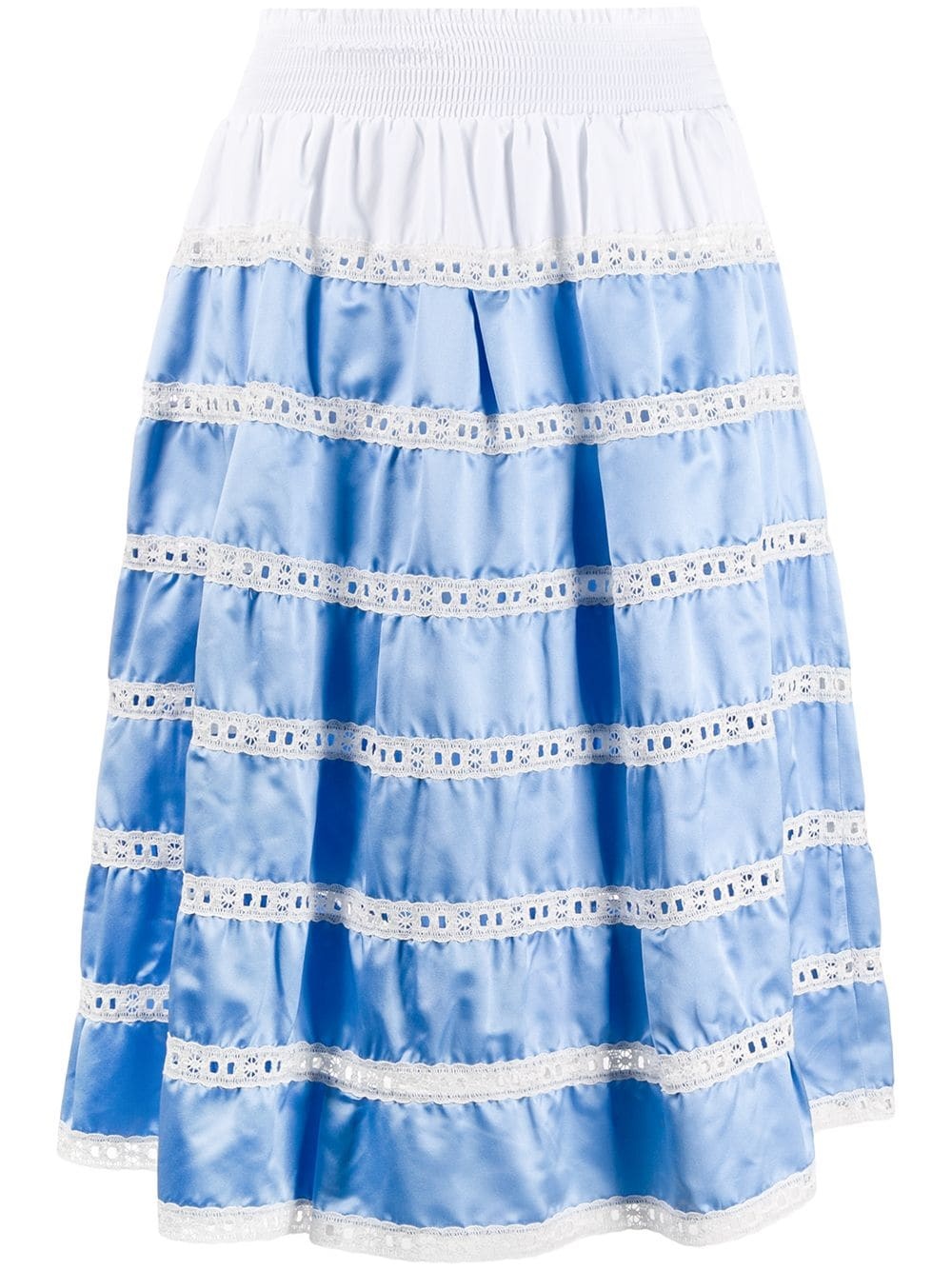 tiered high-waisted skirt - 1