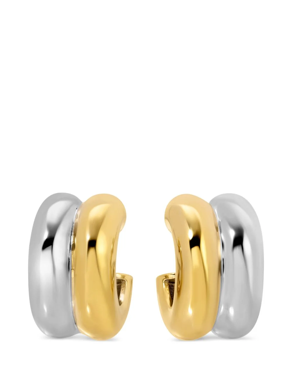 Wes two-tone hoop earrings - 1