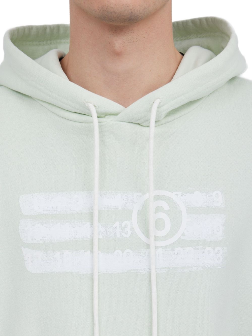 Numbers-motif hoodie - 7