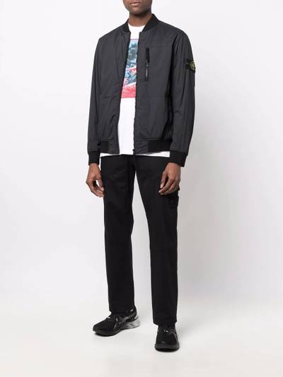 Stone Island Compass-patch zip-up jacket outlook