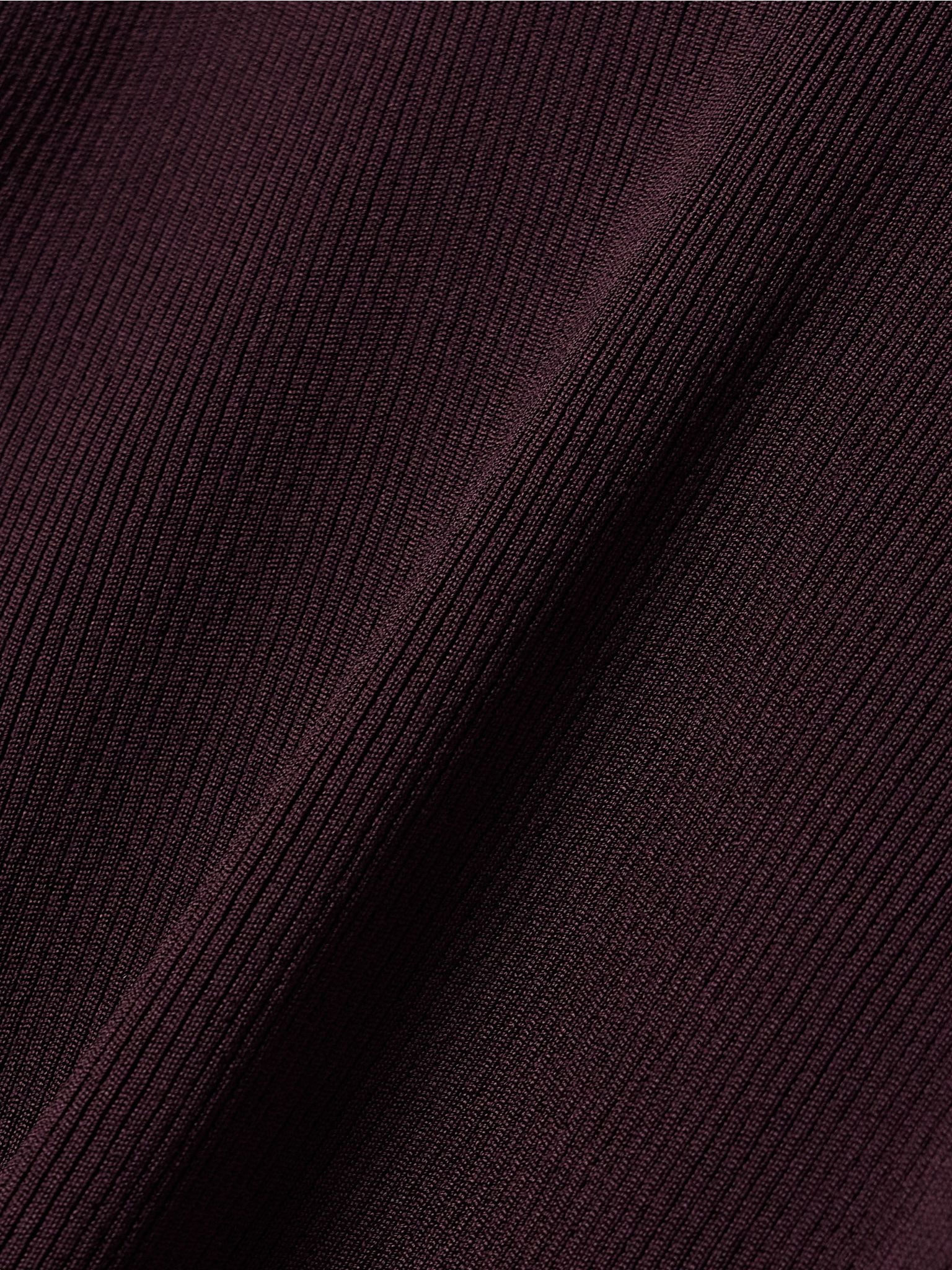 Benita ribbed-knit turtleneck top Burgundy - 4