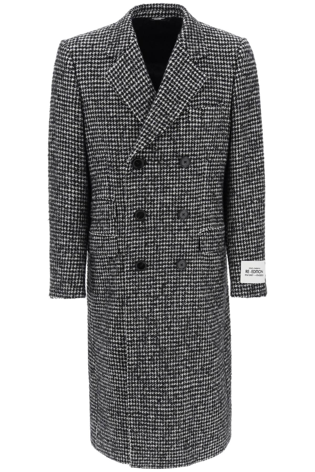 Re Edition Coat In Houndstooth Wool - 1