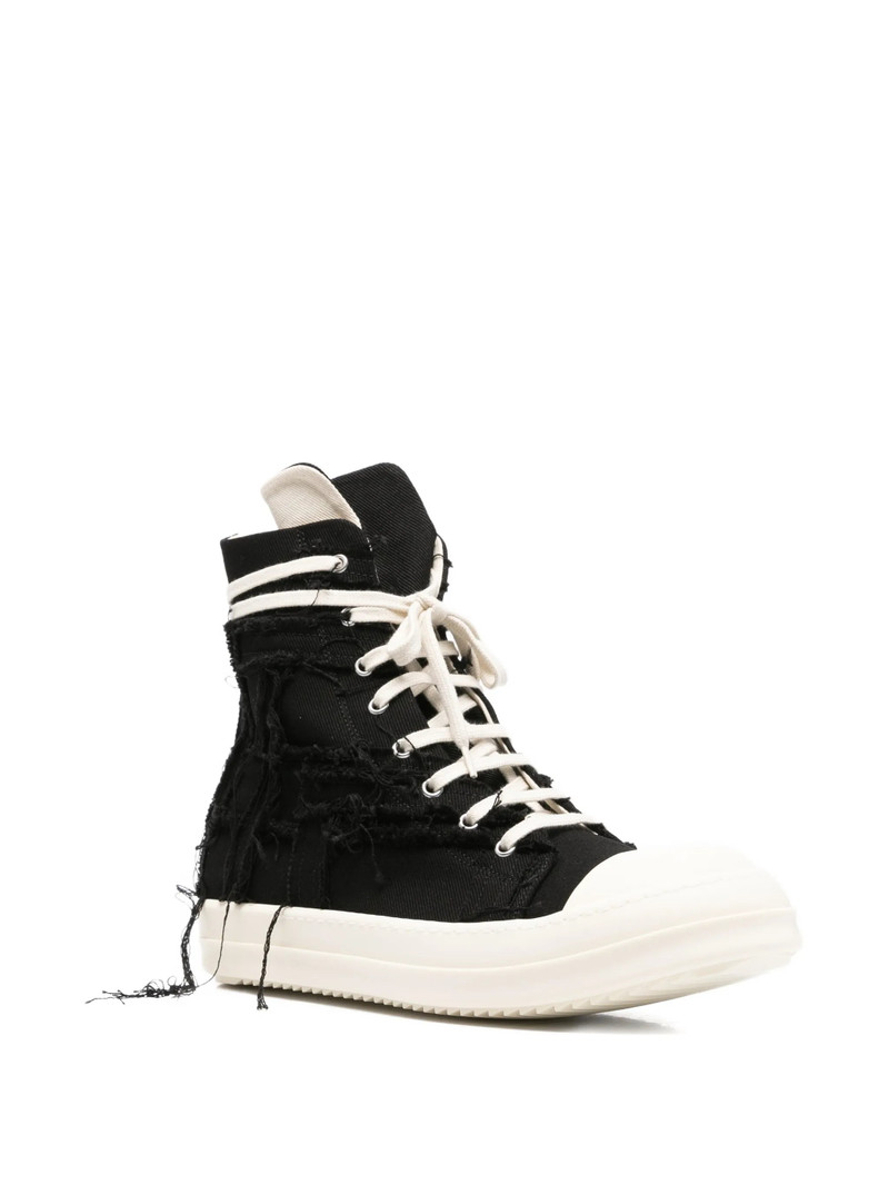 Rick Owens Drkshdw Frayed High-top Sneakers 3