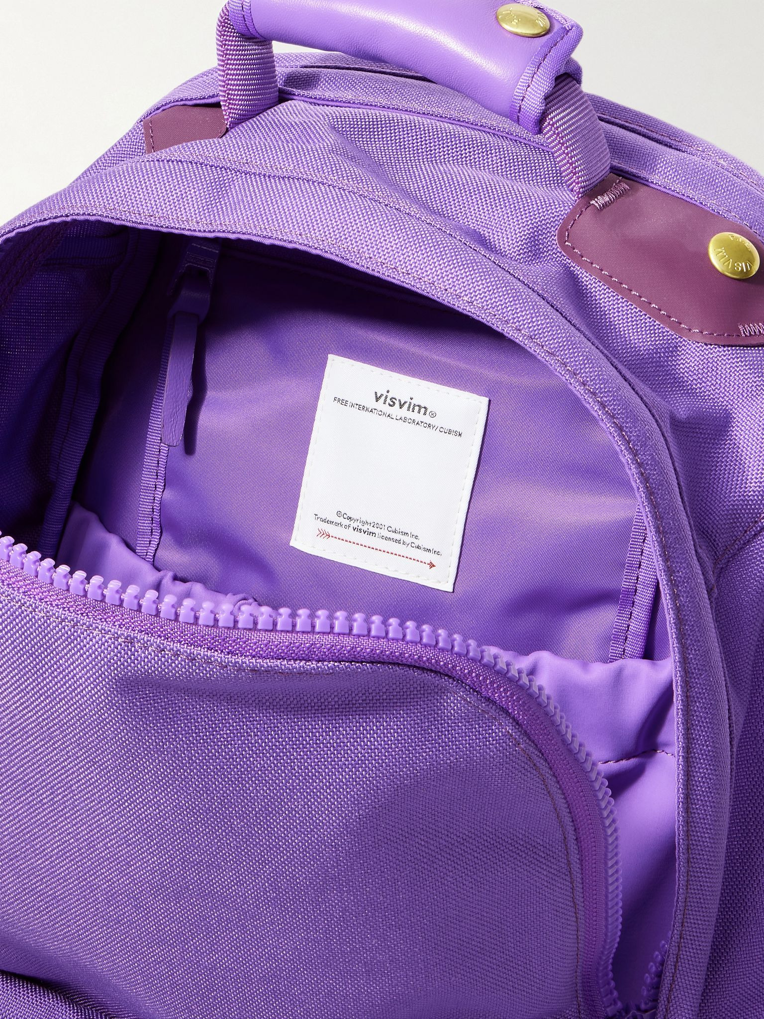 Leather-Trimmed CORDURA® Backpack Purple - 5
