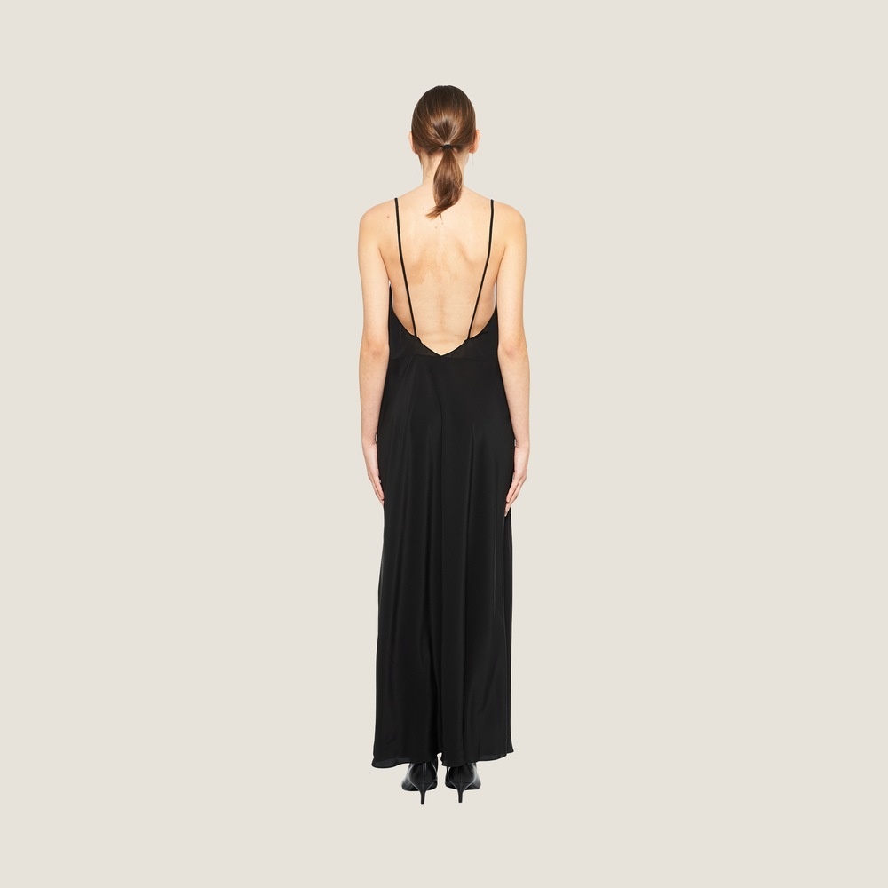 Crepe de chine long dress - 3