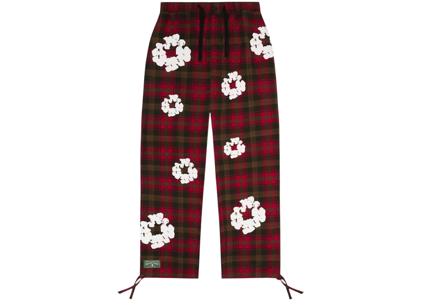 Denim Tears Cotton Wreath Pajama Pants Red - 1