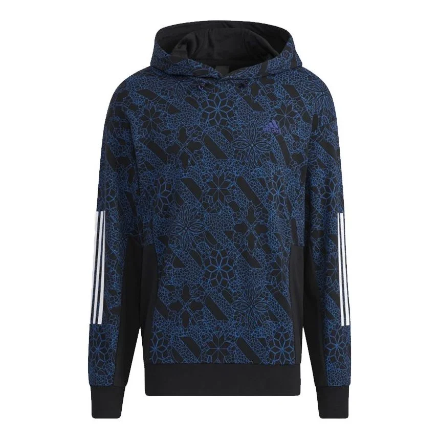 Men's adidas Full Print Sports Pullover Navy Blue HE2914 - 1