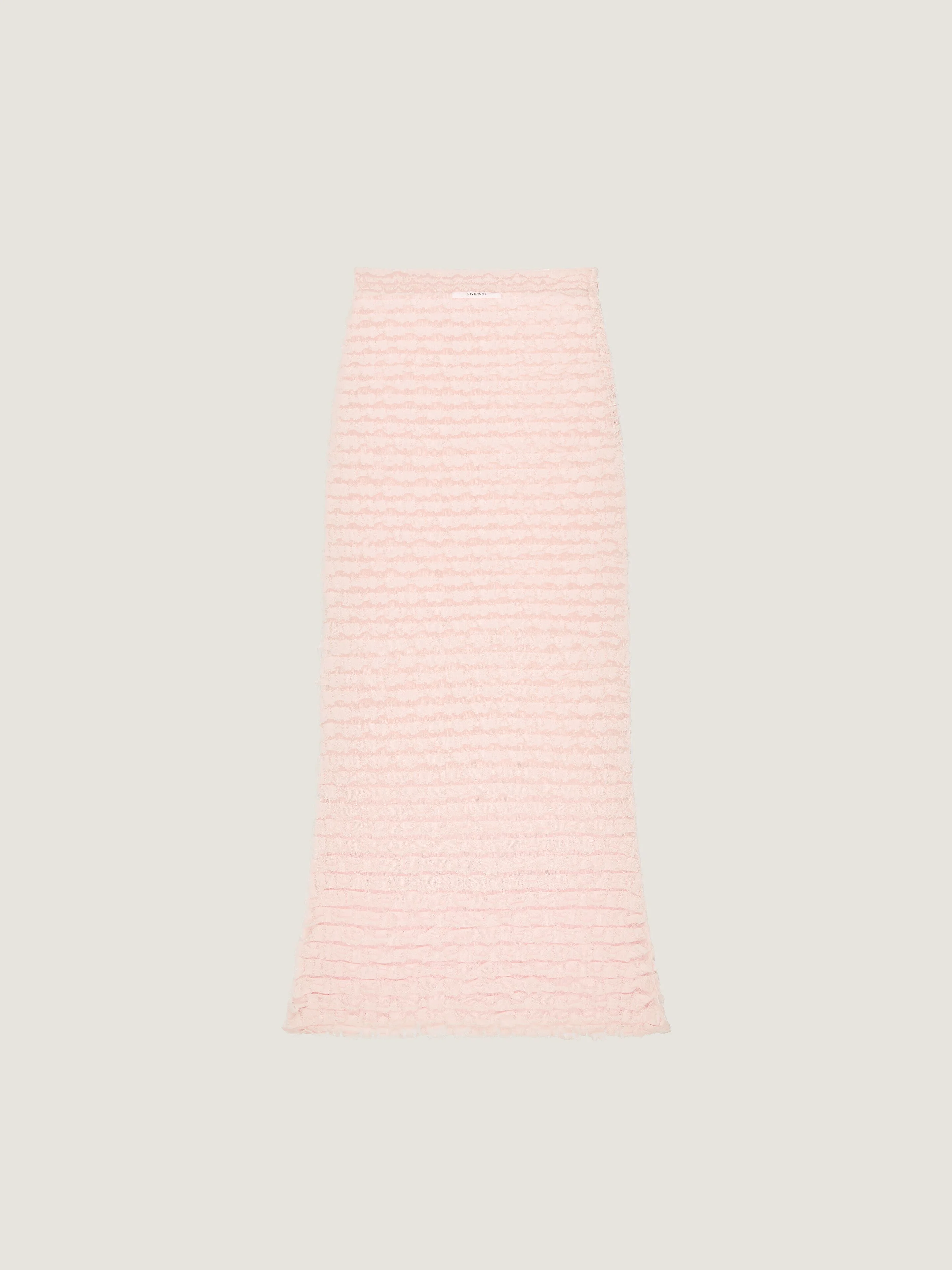 LONG SKIRT WITH NYLON FRILLS - 1