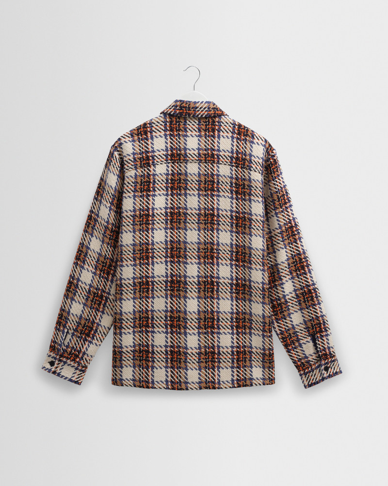 Whiting - Ecru And Multicolour Zoar Check Overshirt 8