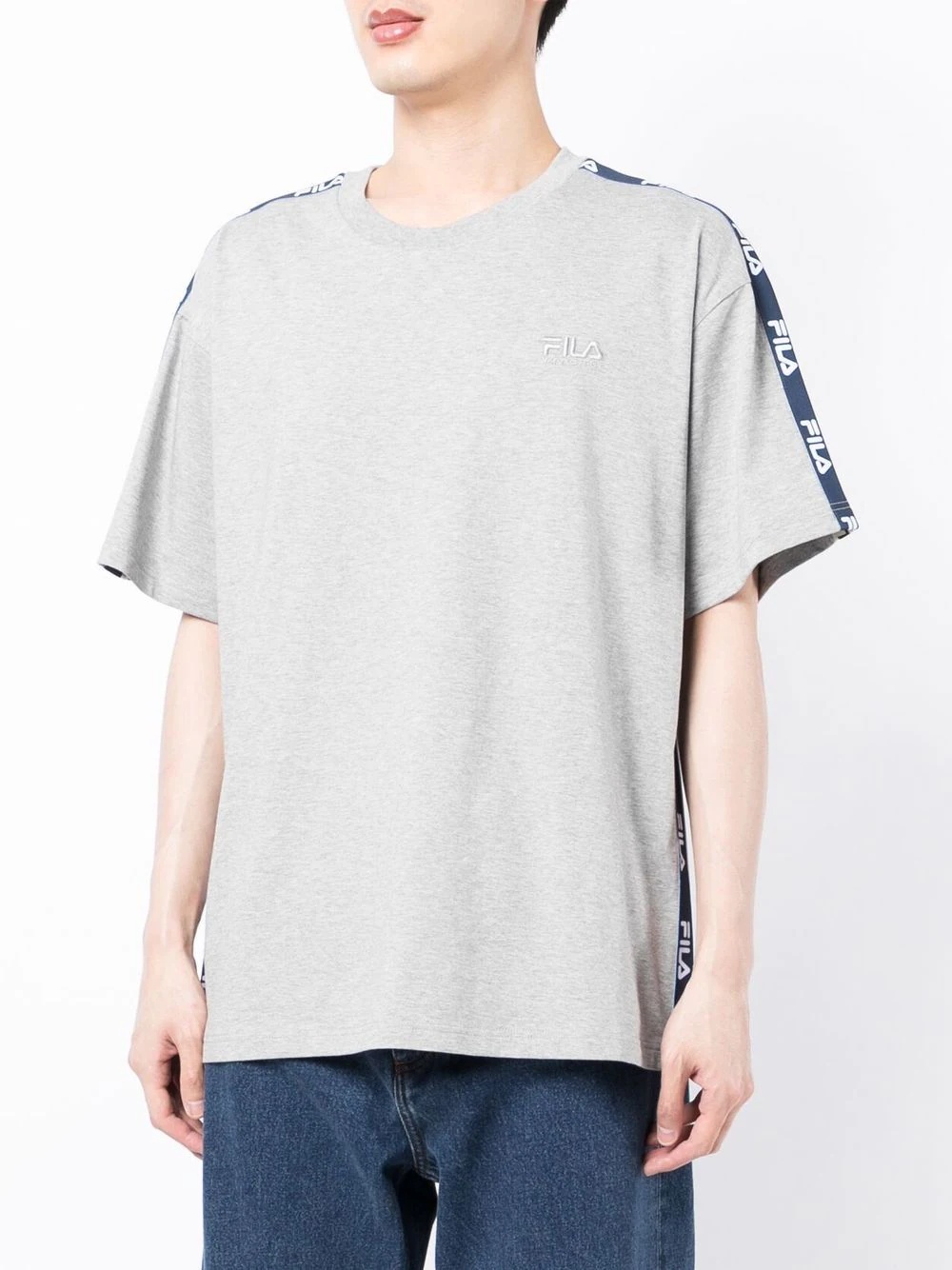 logo-tape short-sleeved T-shirt - 3