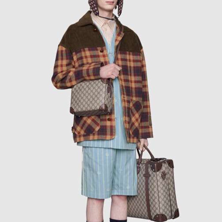 Gucci Leather Detail Shoulder Bag 'Beige Ebony' 626363-92TDN-8358 - 6