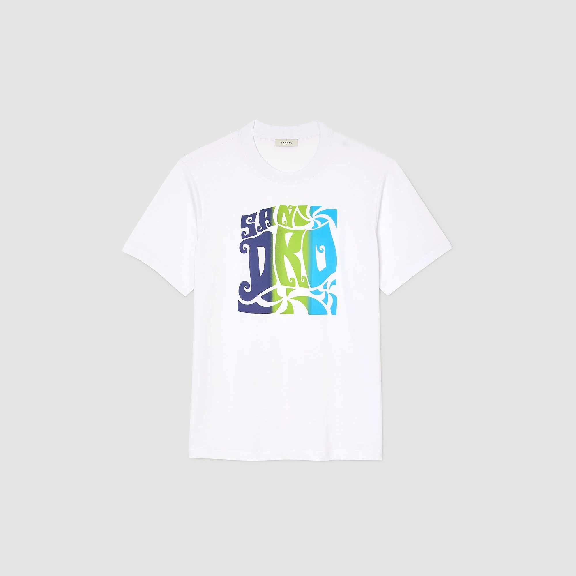 WAVE PRINT COTTON T-SHIRT - 1