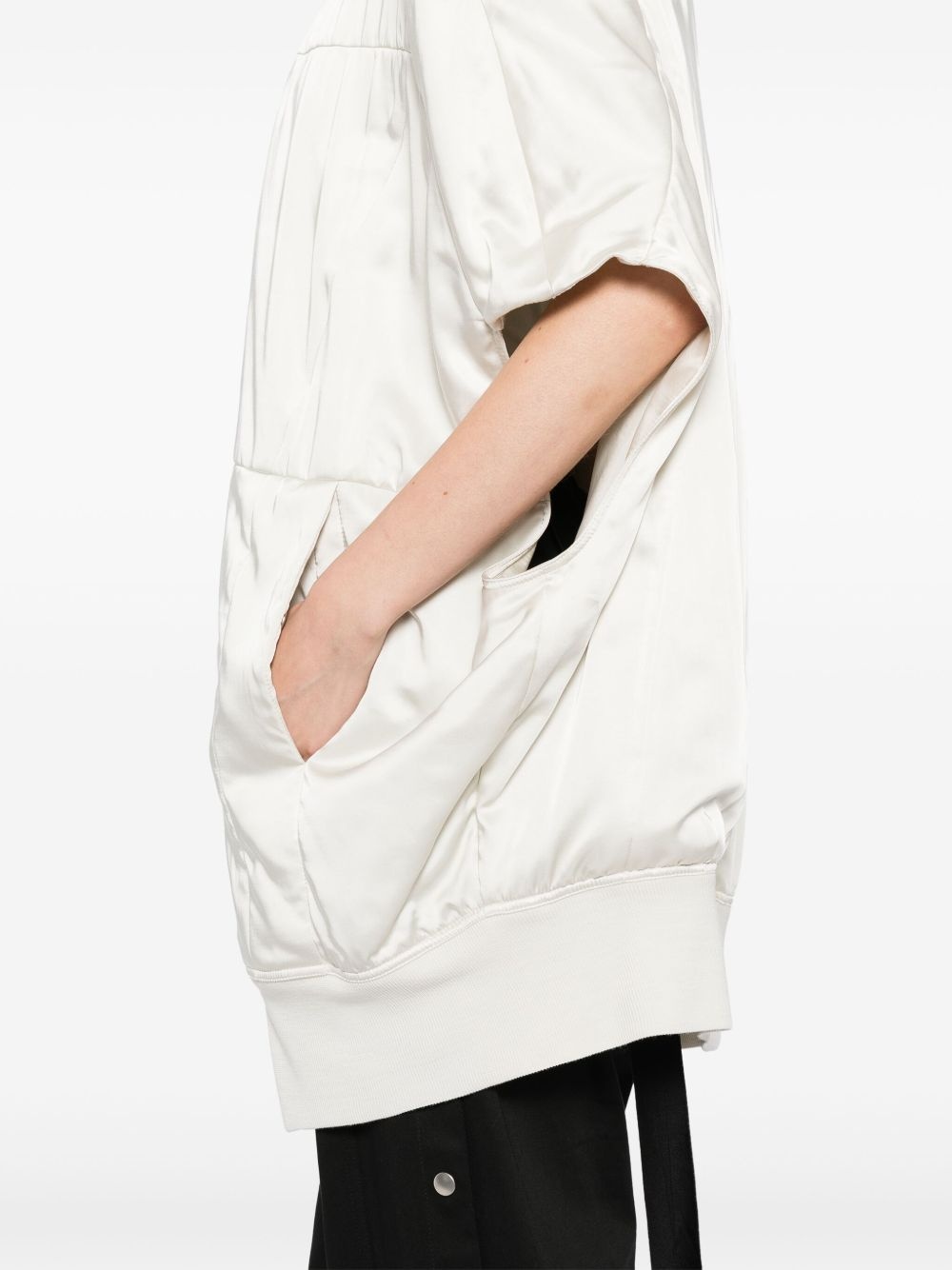 girdered boubble sleeveless jacket - 5