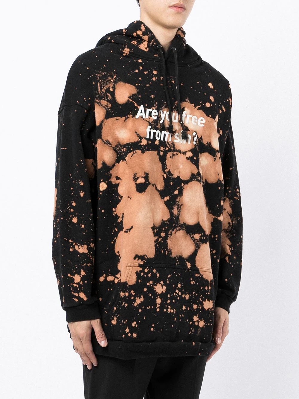 tie dye-print cotton hoodie - 3