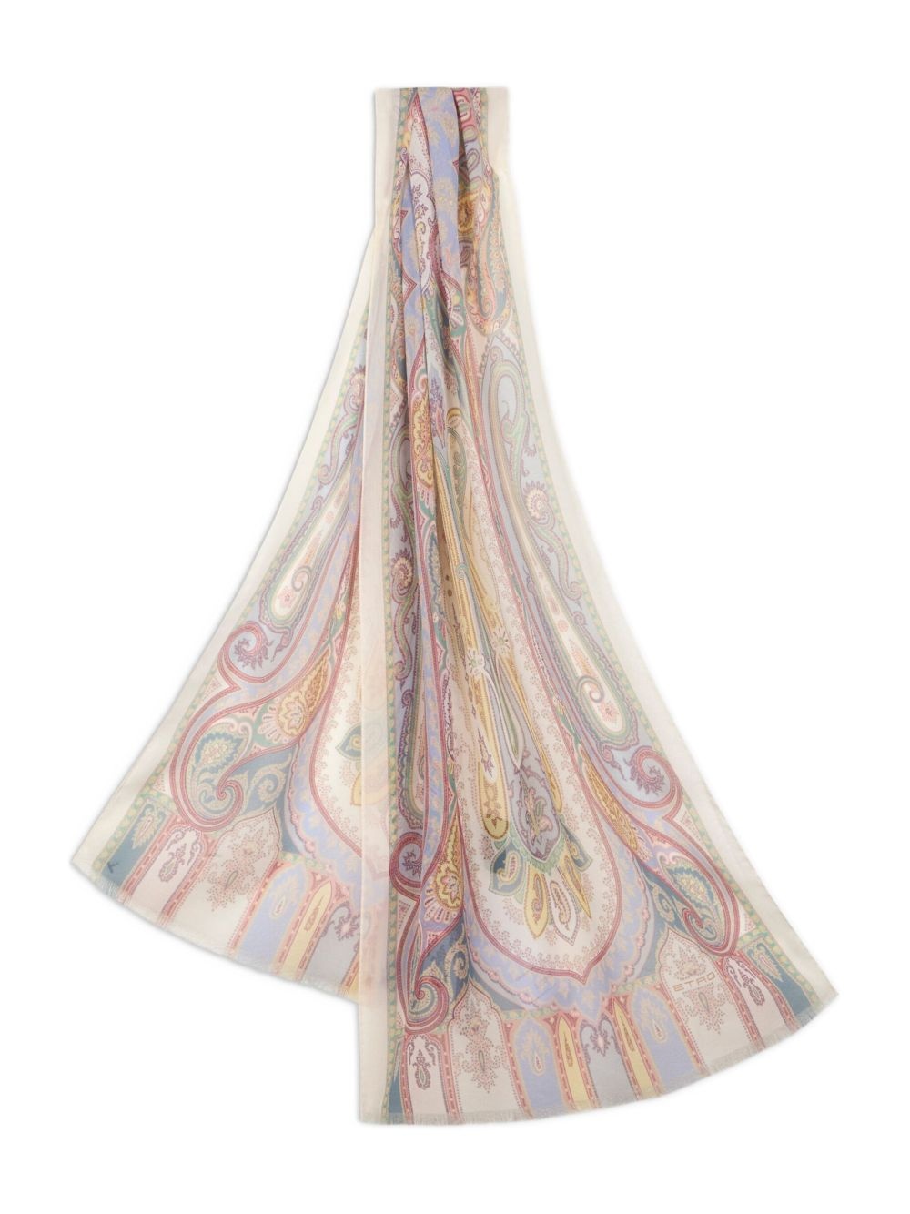 paisley-print silk scarf - 2