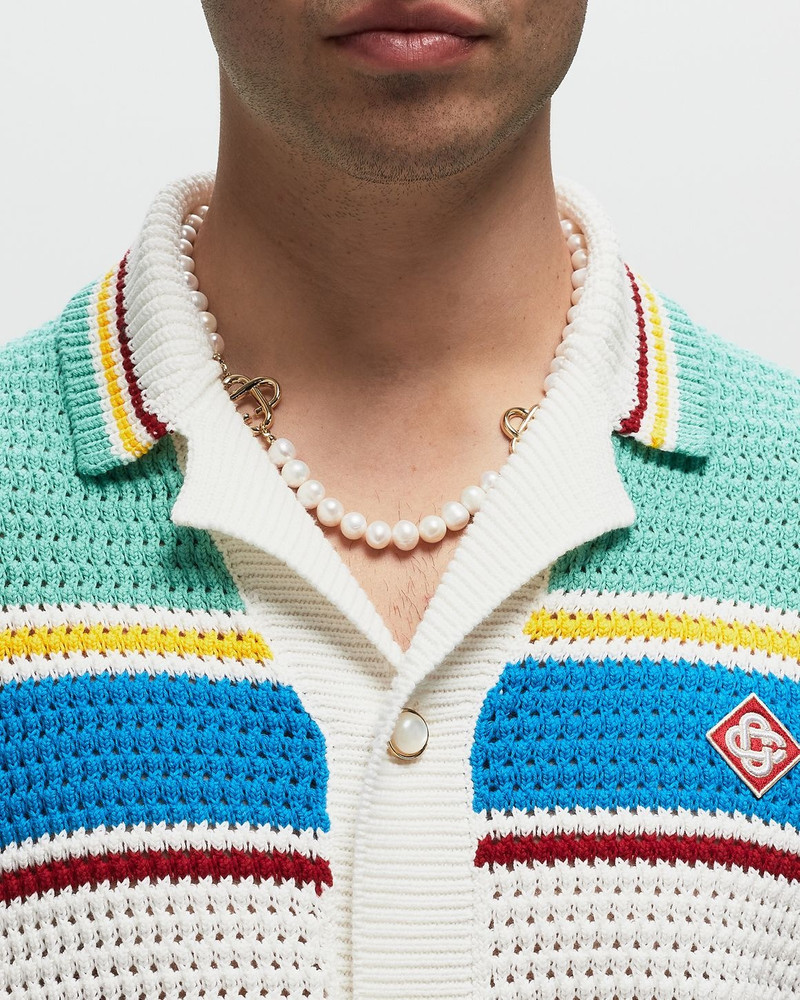 CASABLANCA MEDIUM PEARL LOGO NECKLACE outlook