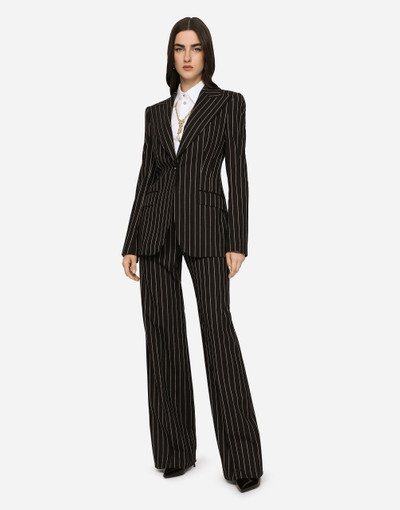 Dolce & Gabbana Pinstripe wool palazzo pants outlook