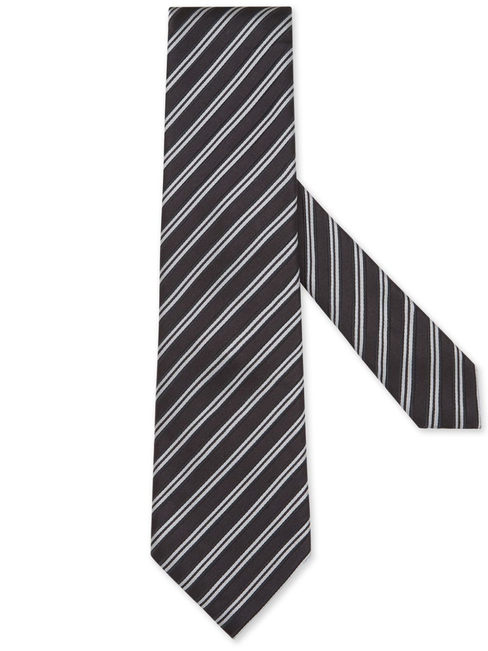 striped silk tie - 1