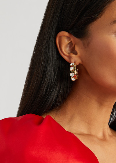 Rosantica Circe crystal-embellished hoop earrings outlook