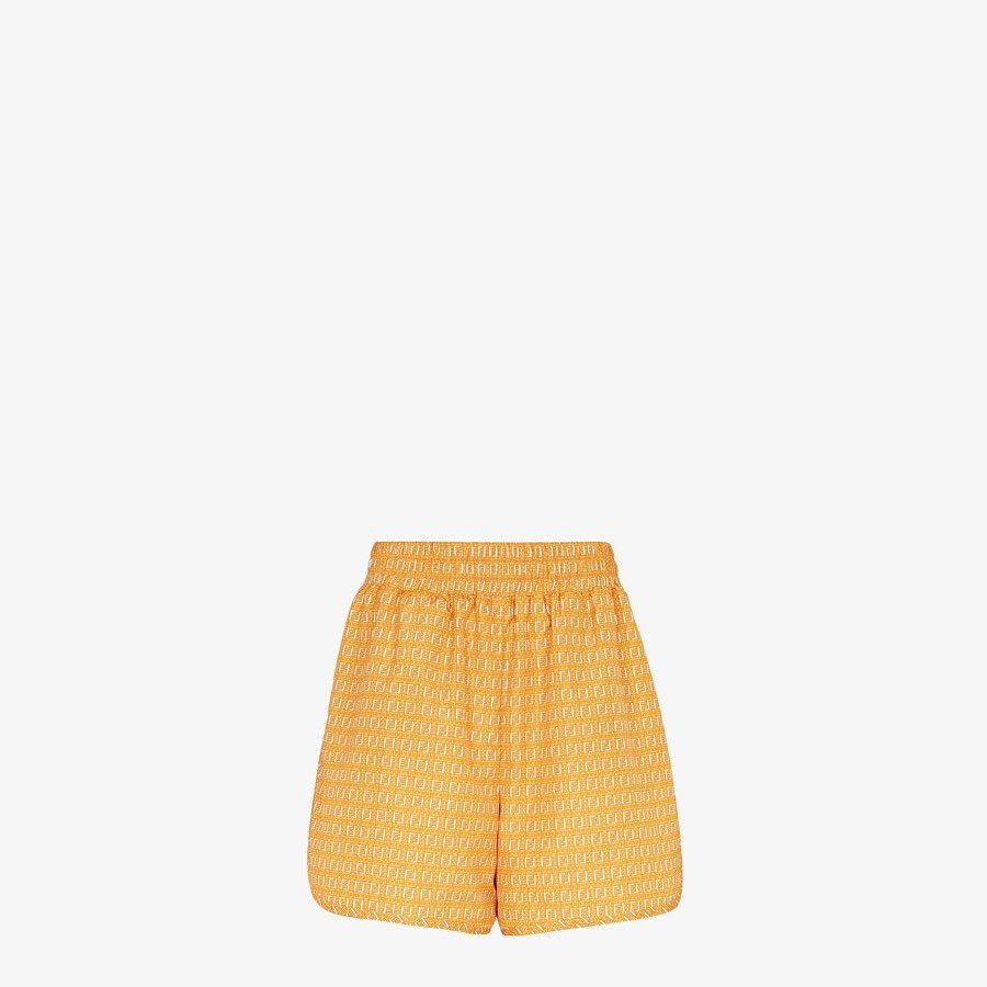 Orange nylon shorts - 1