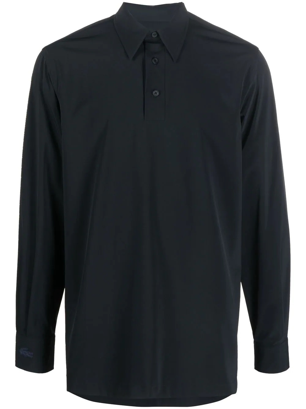 quarter-button long-sleeve shirt - 1