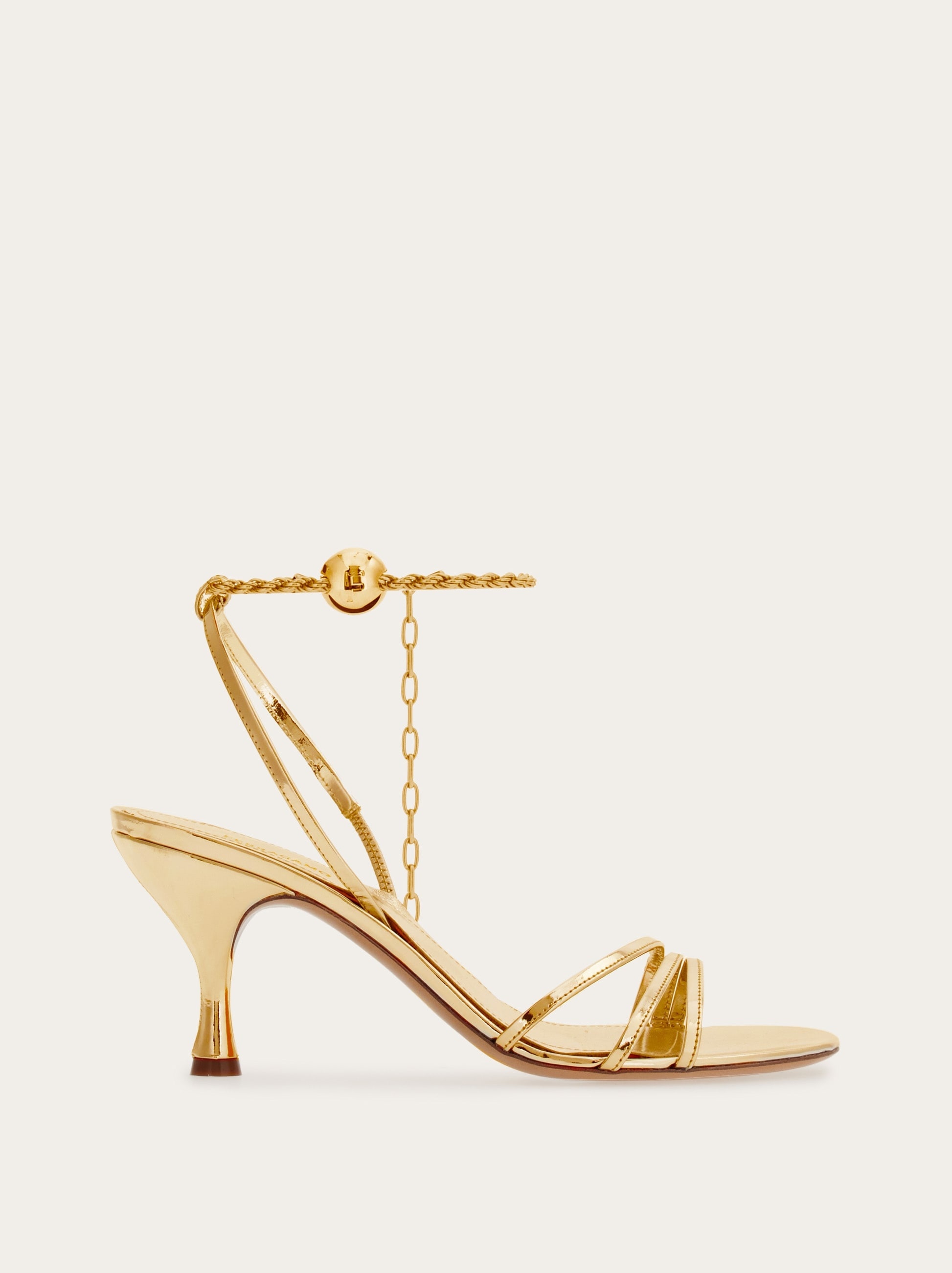 Sandal with ankle chain - 1