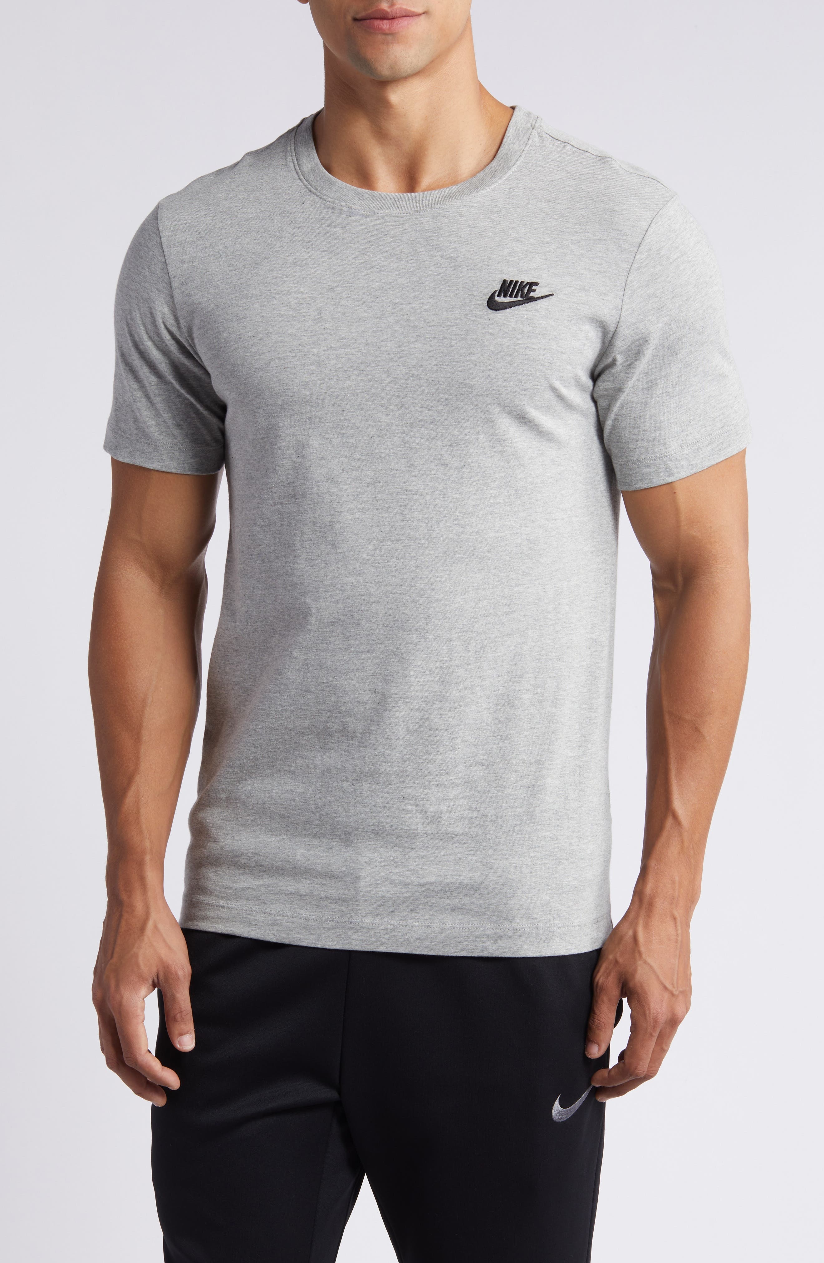 Nike Sportswear Club Crew Neck T-Shirt in 64 D Gr H/black at Nordstrom - 1