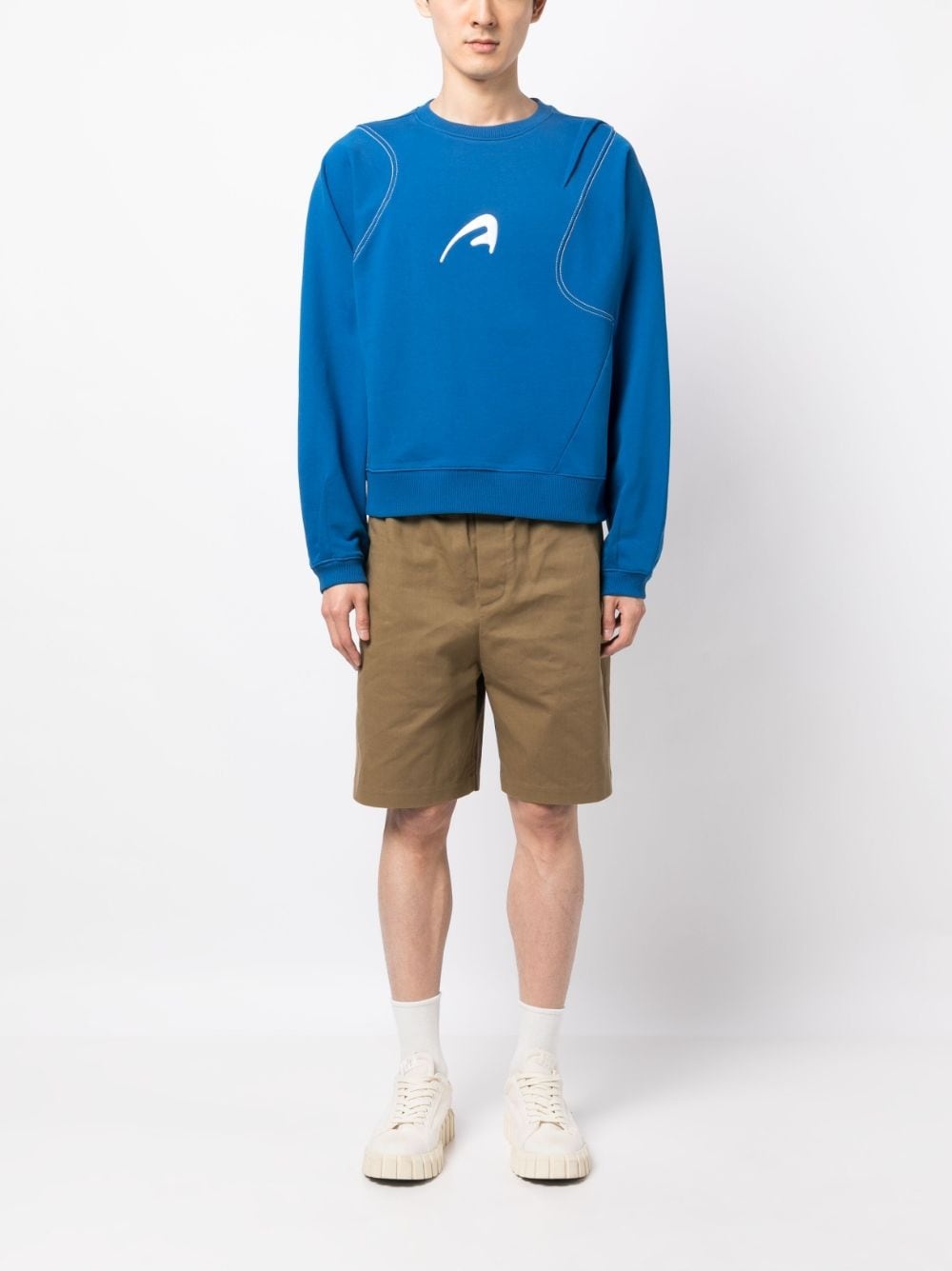 logo-motif cotton sweatshirt - 2