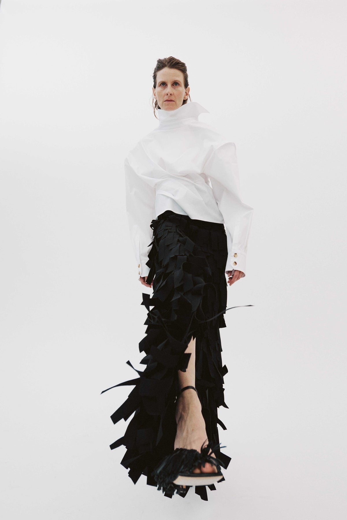 MULTI RECTANGLE SKIRT BLACK - 16
