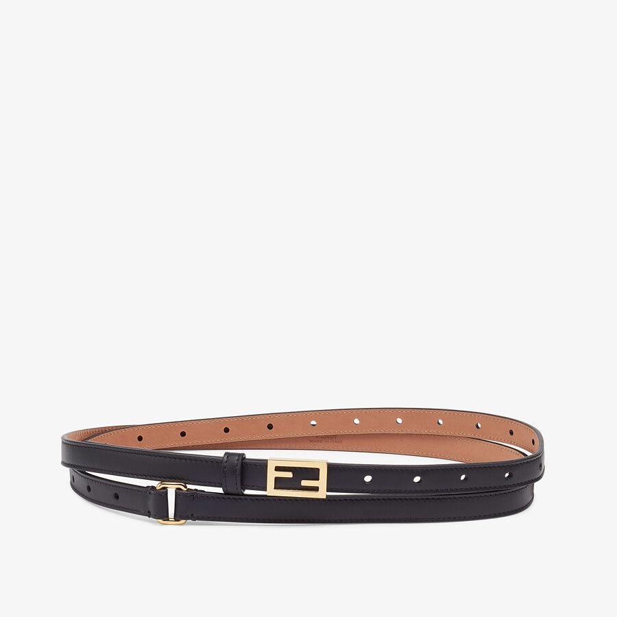 Black leather belt - 1