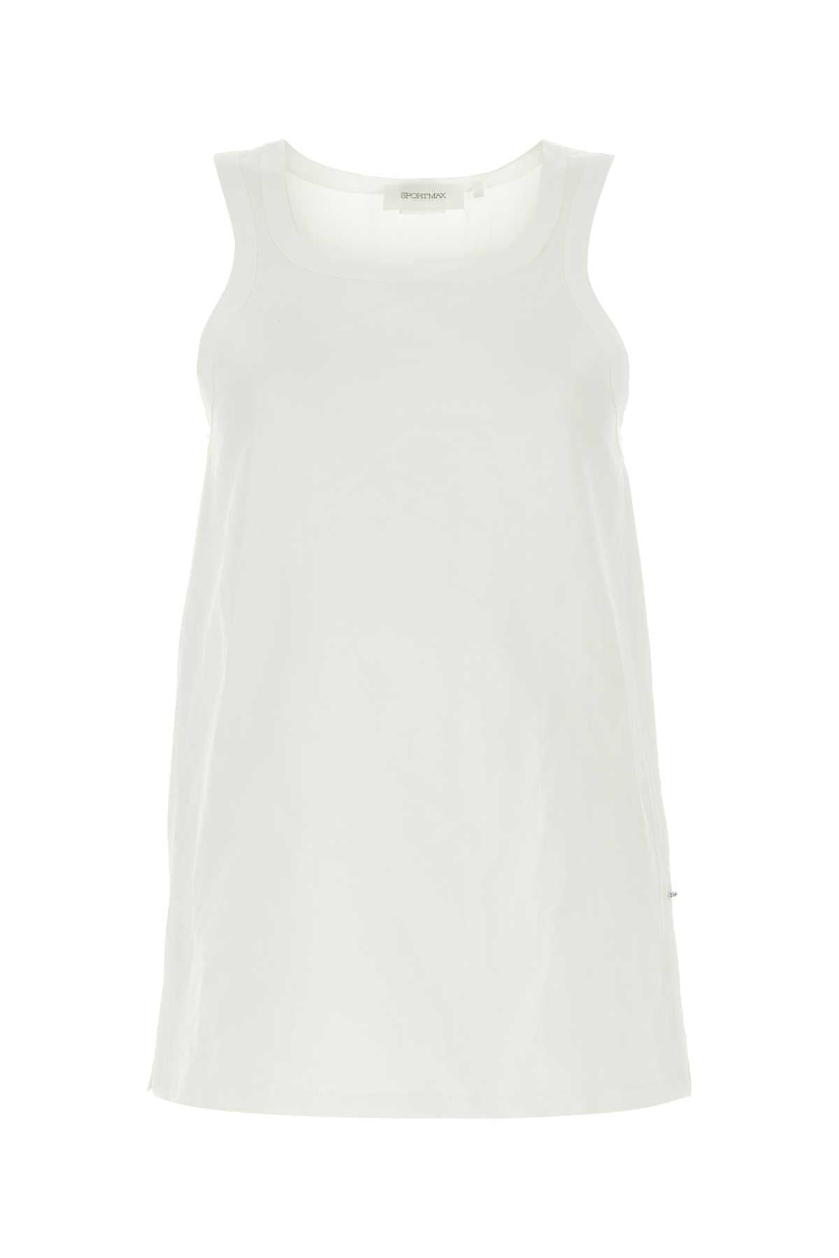 Sportmax Women White Cotton Blend Supreme Tank Top - 1