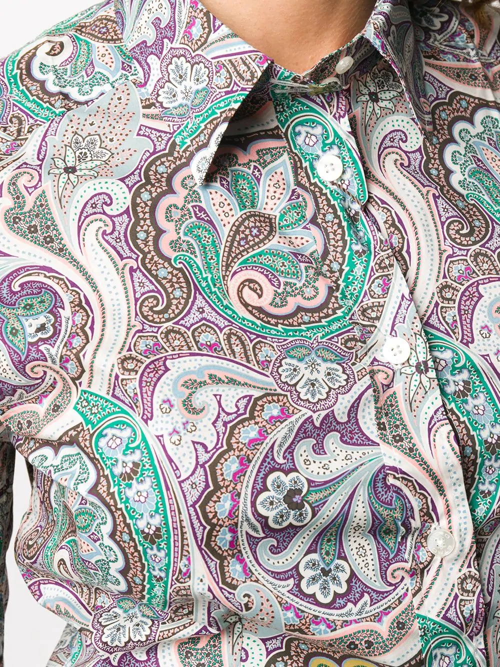 long-sleeved paisley-print shirt - 5