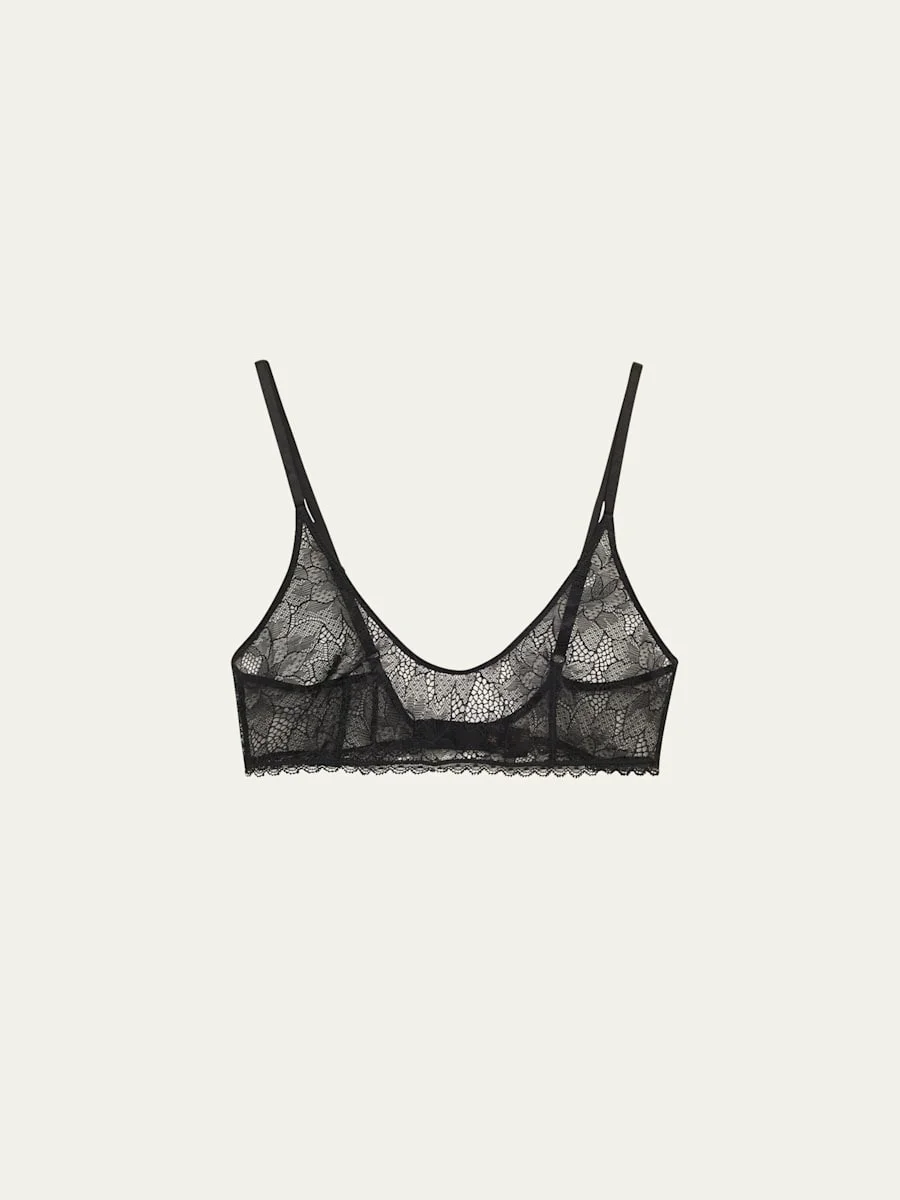 Dahlia Floral Lace Soft Bra - 1