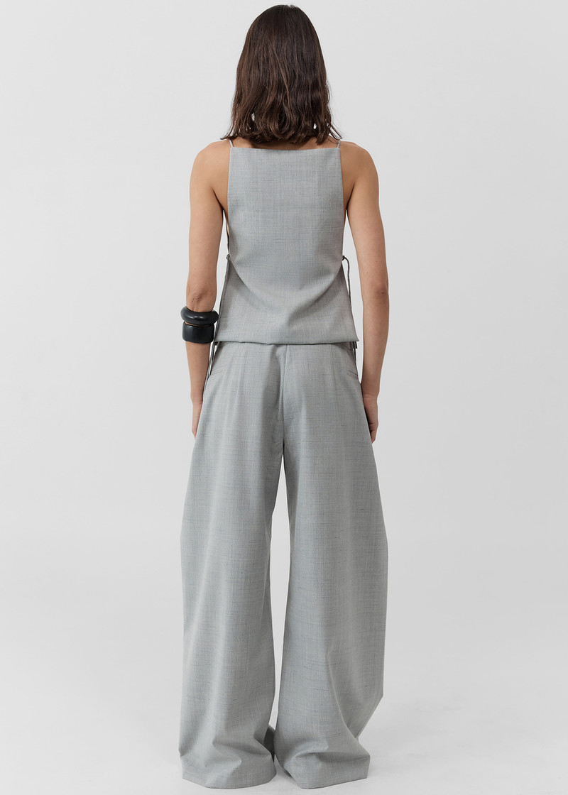 St. Agni Square Side Tie Top - Concrete 5