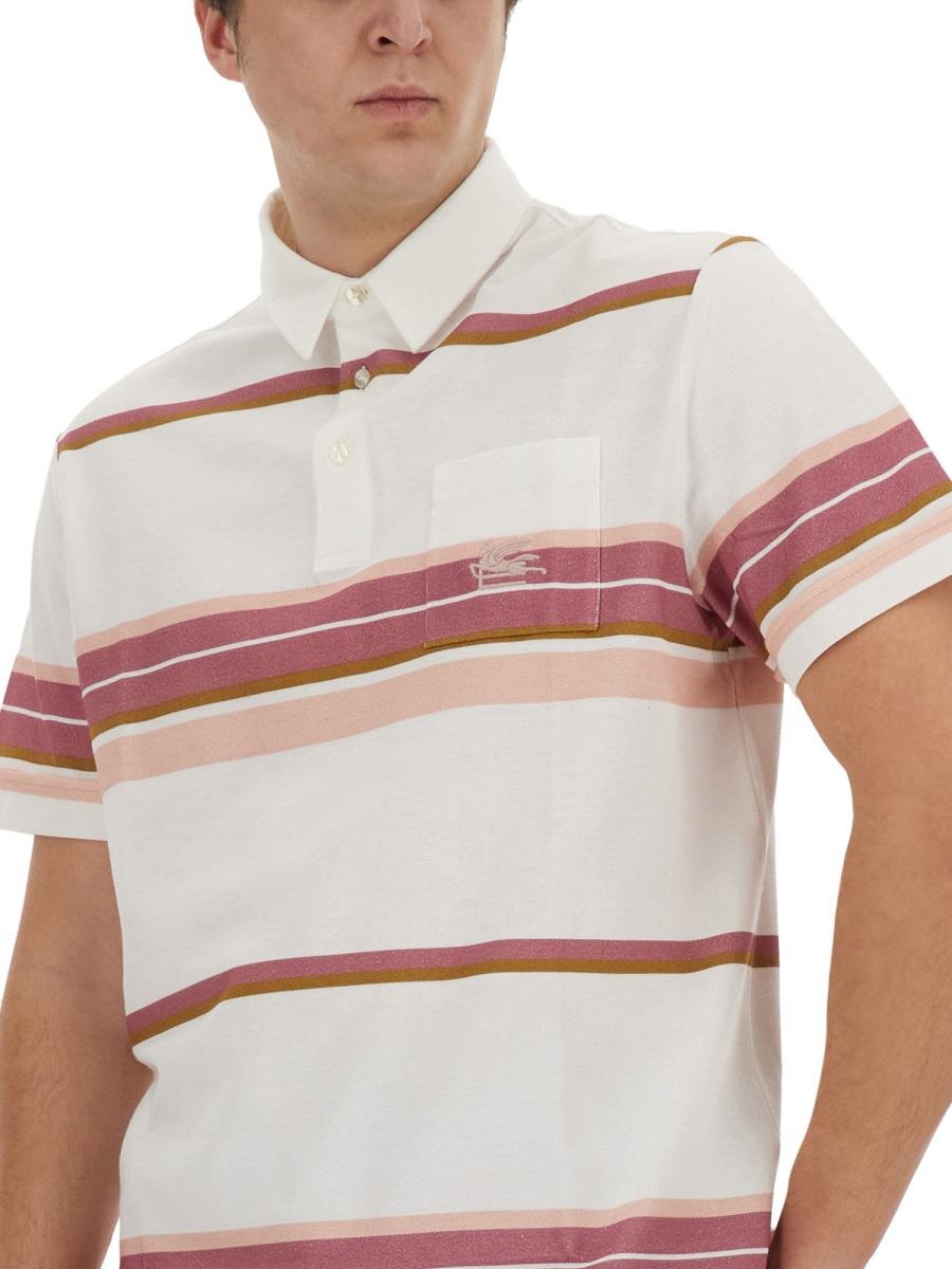 ETRO POLO SHIRT WITH PEGASUS EMBROIDERY - 4