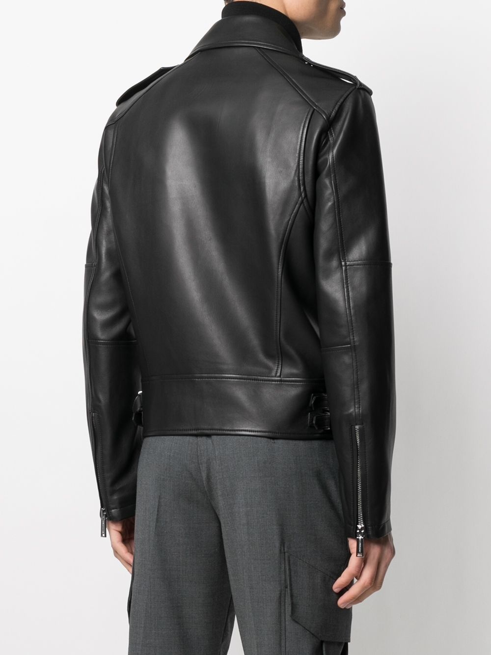 leather biker jacket - 4