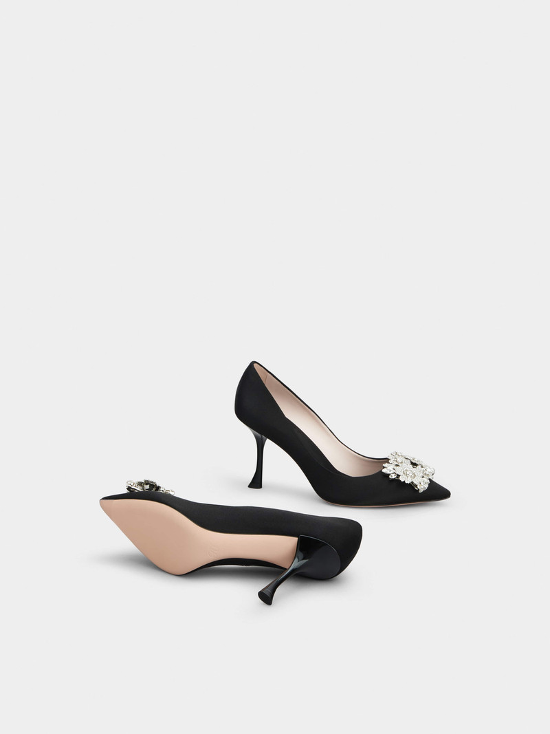 RV Bouquet Strass Buckle Pumps in Satin 6